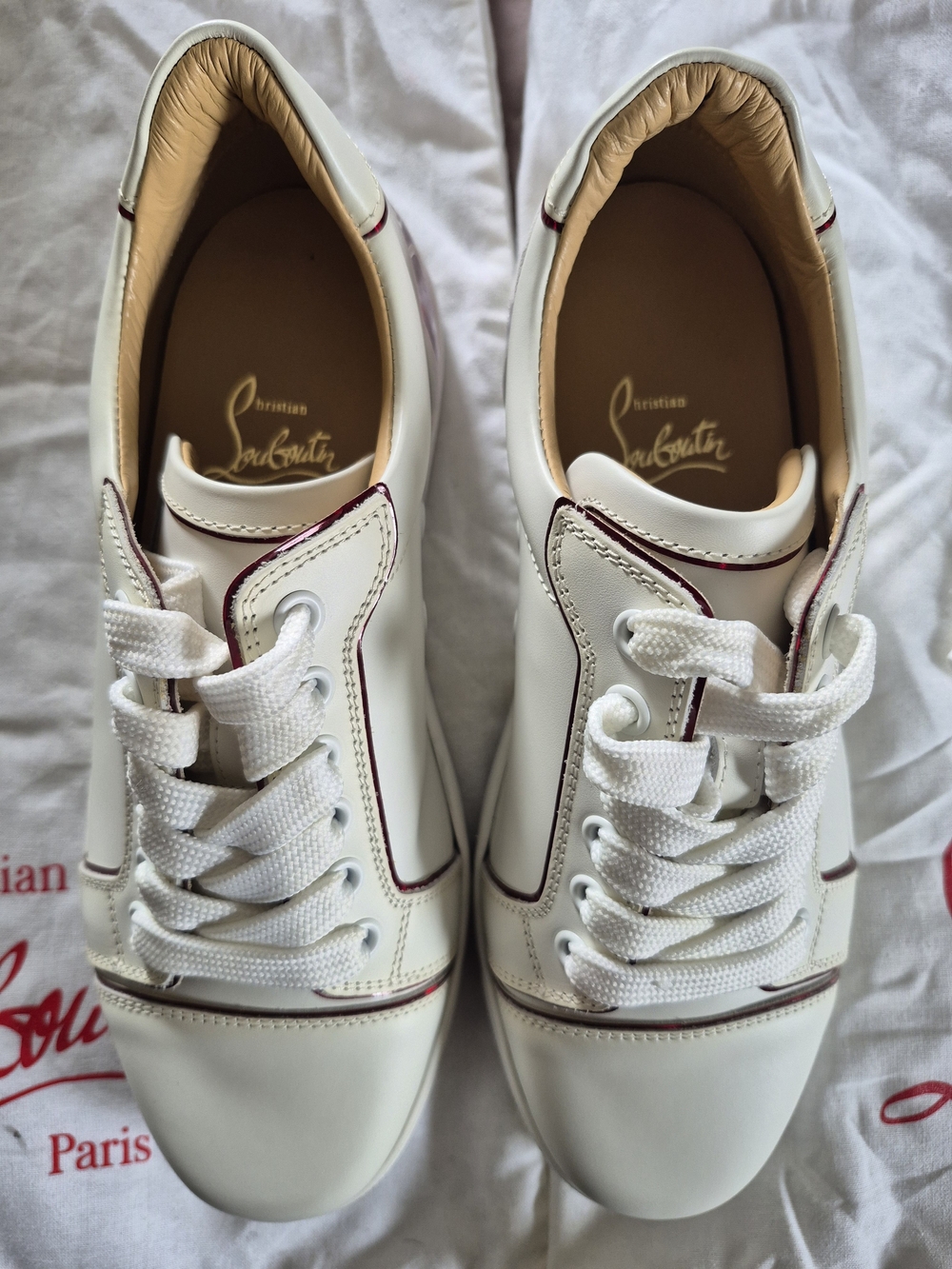 Christian Louboutin Vieirissima White Leather Sneaker